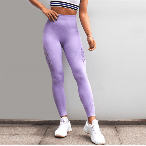 Gymshark Seamless Energy High Waist Lilac Legging Women Small Built In  Underwear