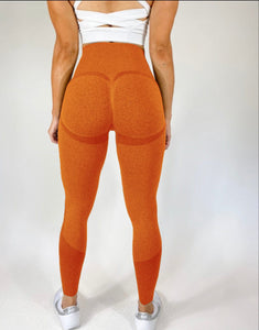 FlexFit-seamless-leggings Leggings Orange / XS / Nylon/Polyester FlexFit Contour Leggings (New)