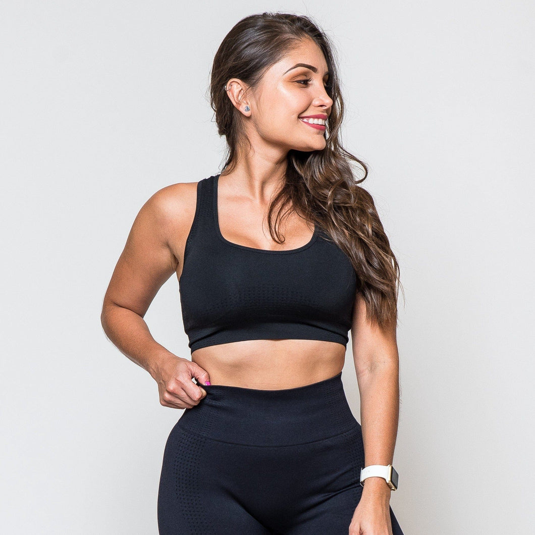 Mesh Panel Seamless Sport Bra - KOR Fitness